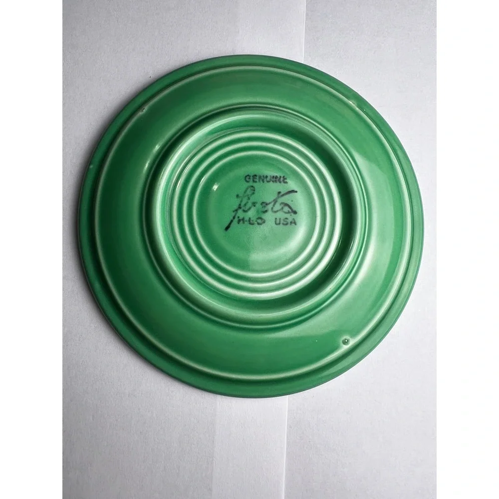 Genuine Fiesta‎ Ware Light Green Saucer 6 Inch Vintage Ceramic